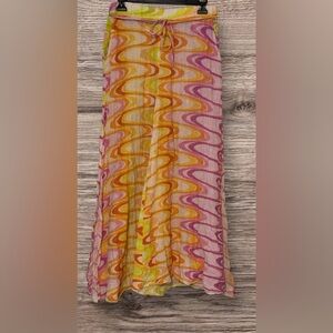 BECCA Whirlpool Palazzo Pants Cover-Up Multi SZ M